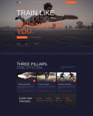 Huck - Elite Frisbee Landing Page Template