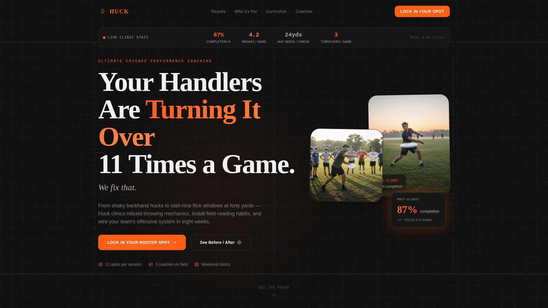 Catch — Championship Disc Sports Landing Page Template