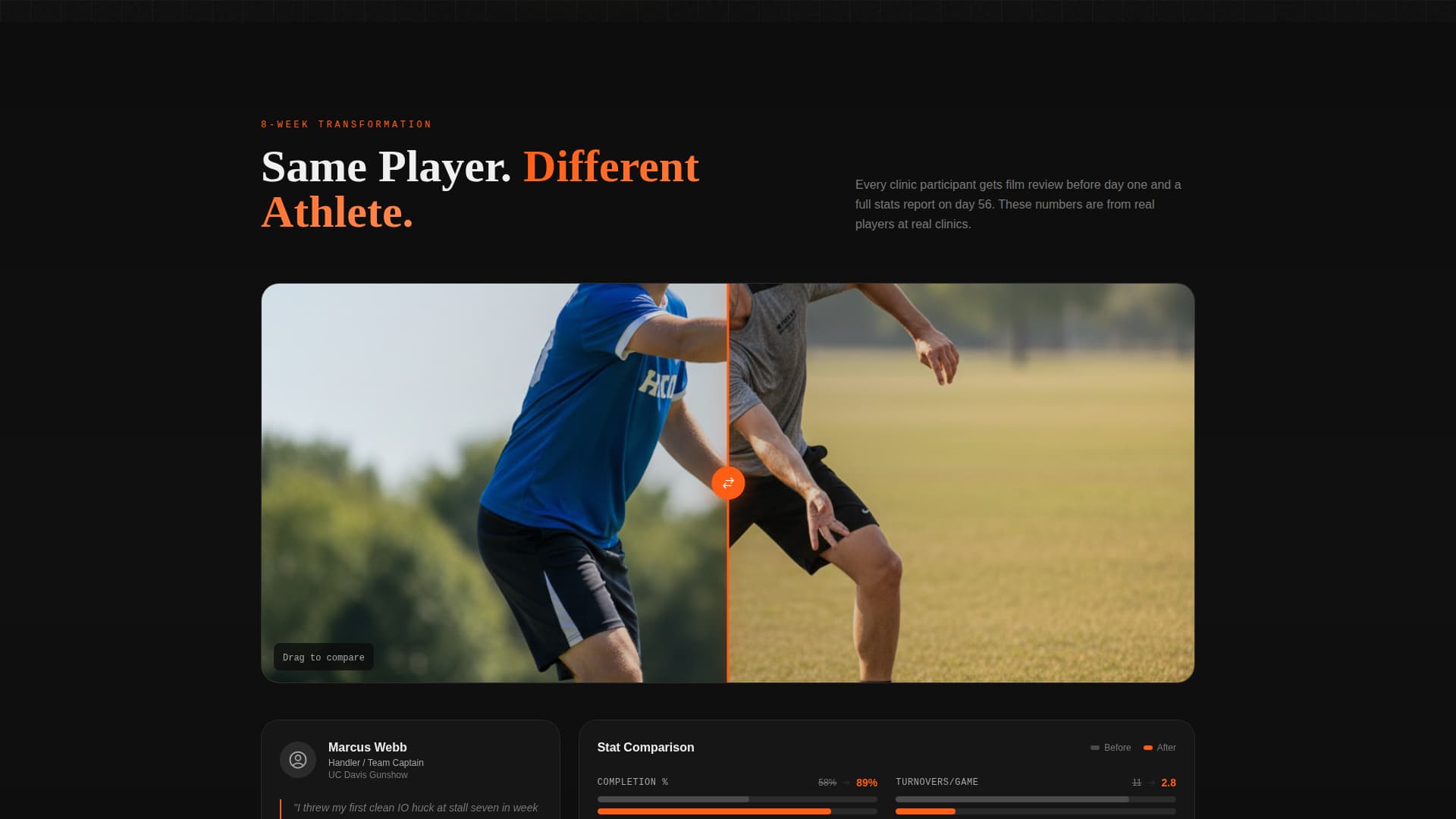 Catch — Championship Disc Sports Landing Page Template