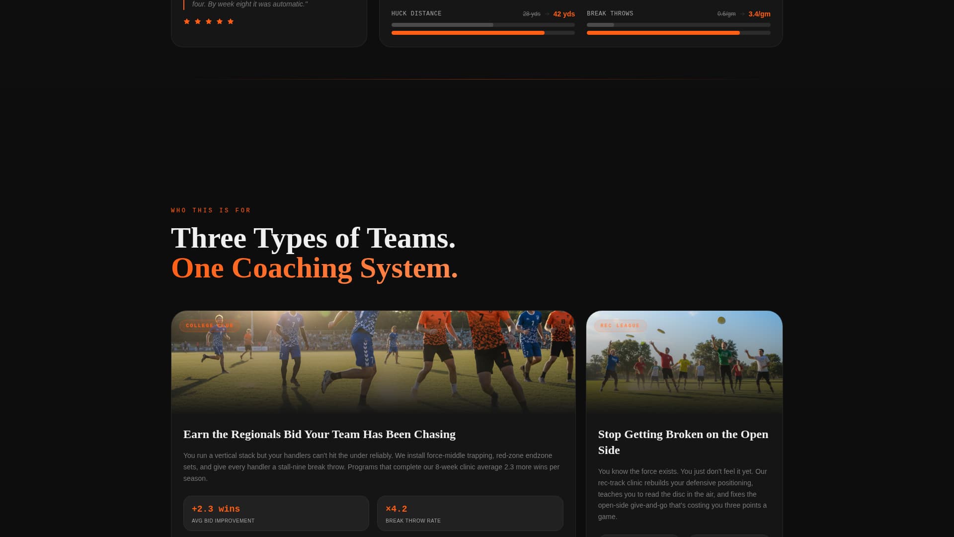 Catch — Championship Disc Sports Landing Page Template