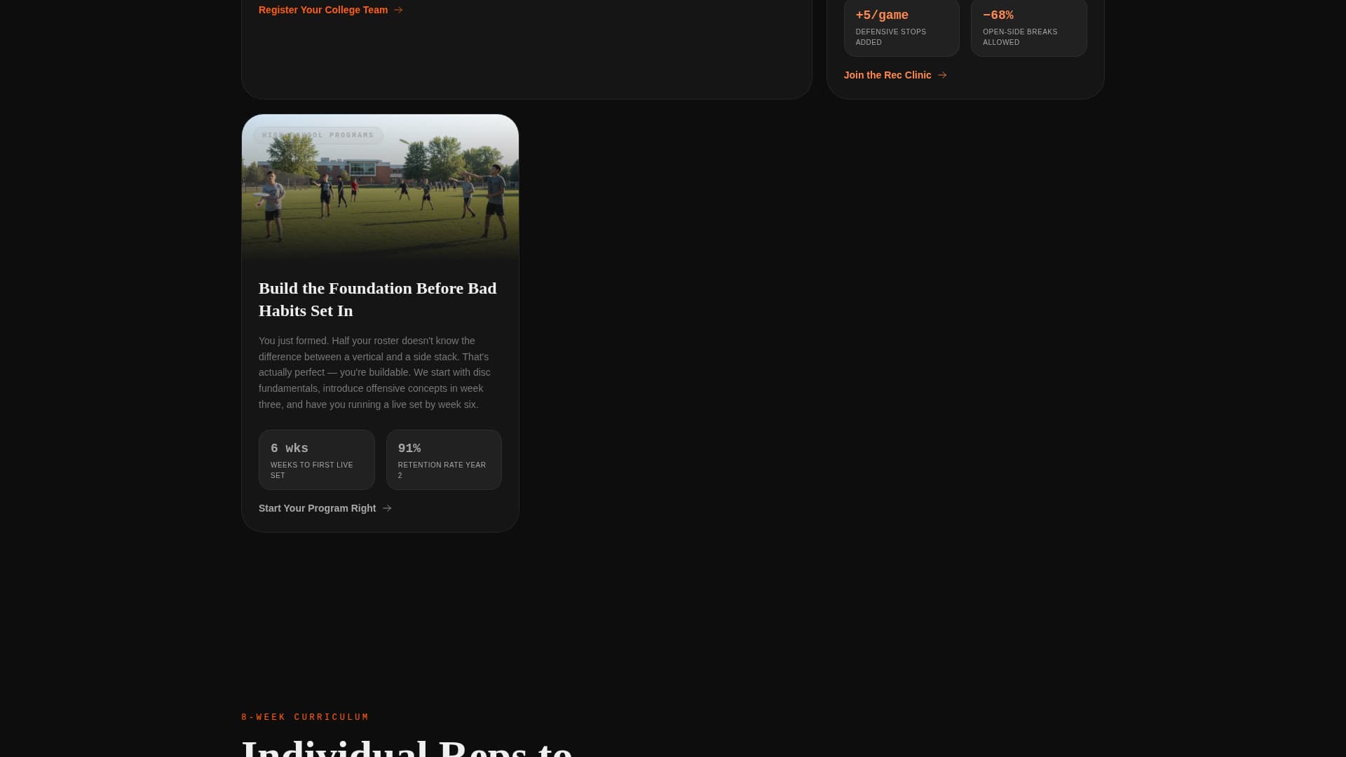 Catch — Championship Disc Sports Landing Page Template