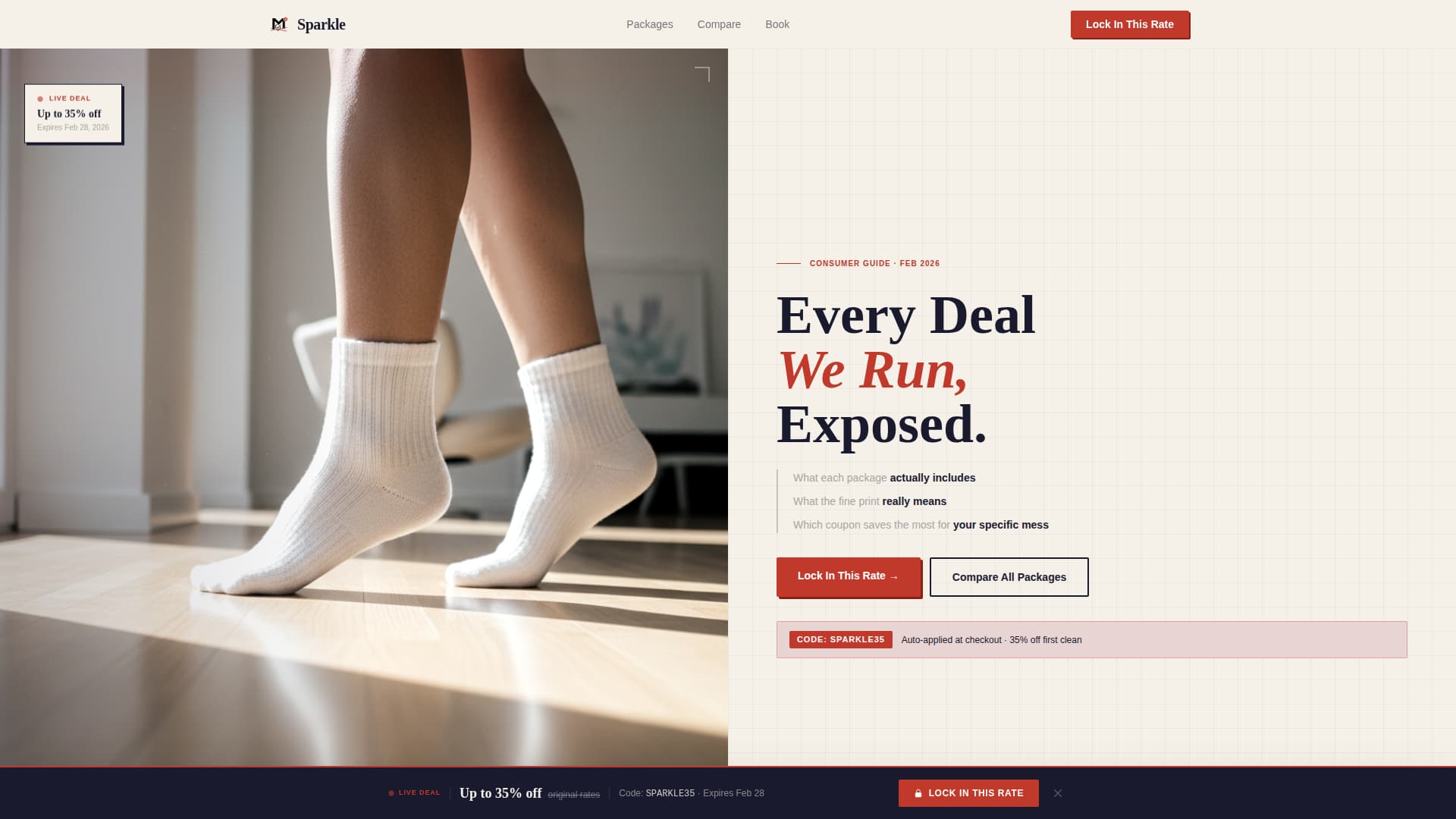 Sparkle - Trustworthy Cleaning Landing Page Template