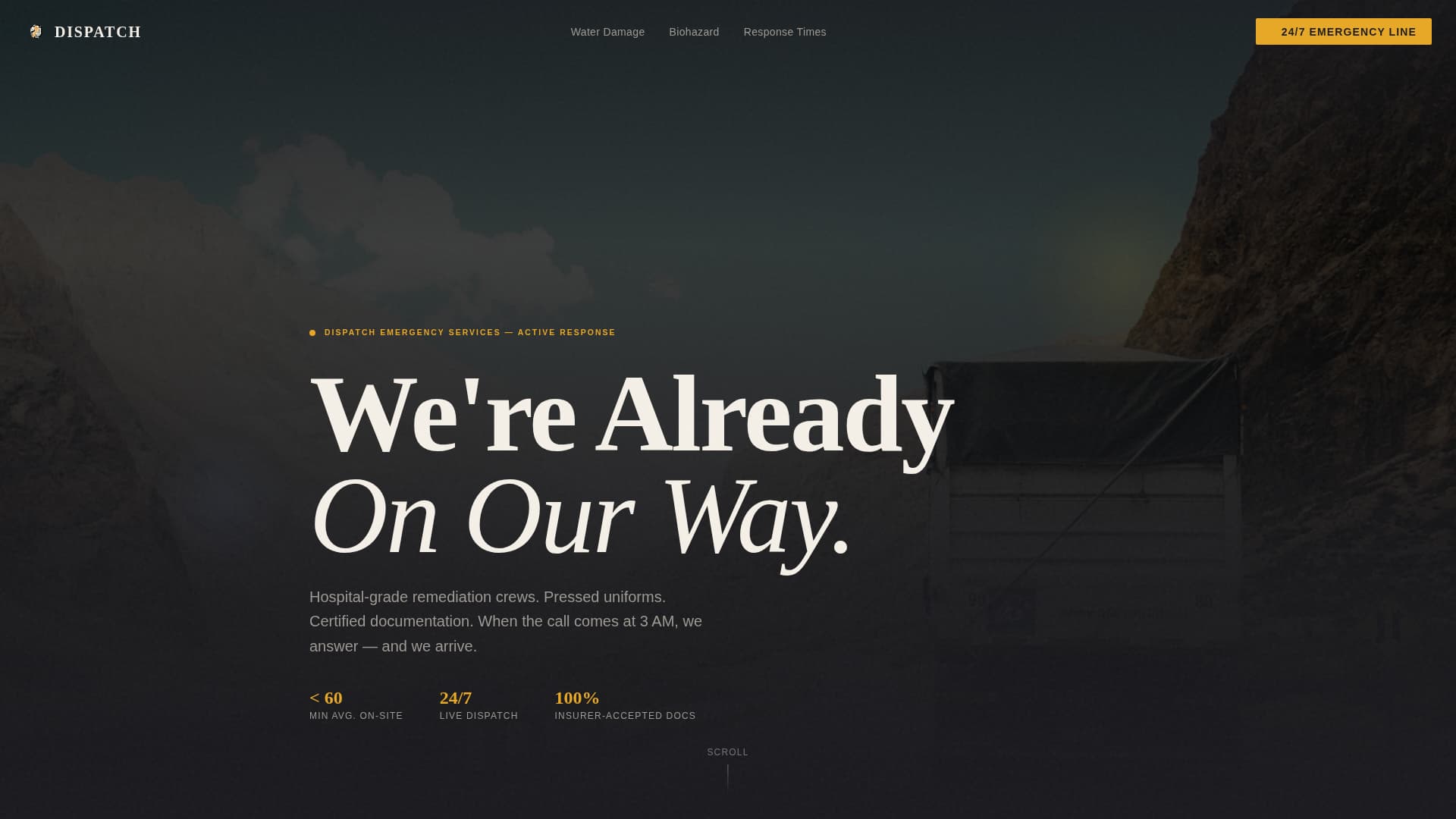Dispatch - Urgent Cleaning Landing Page Template