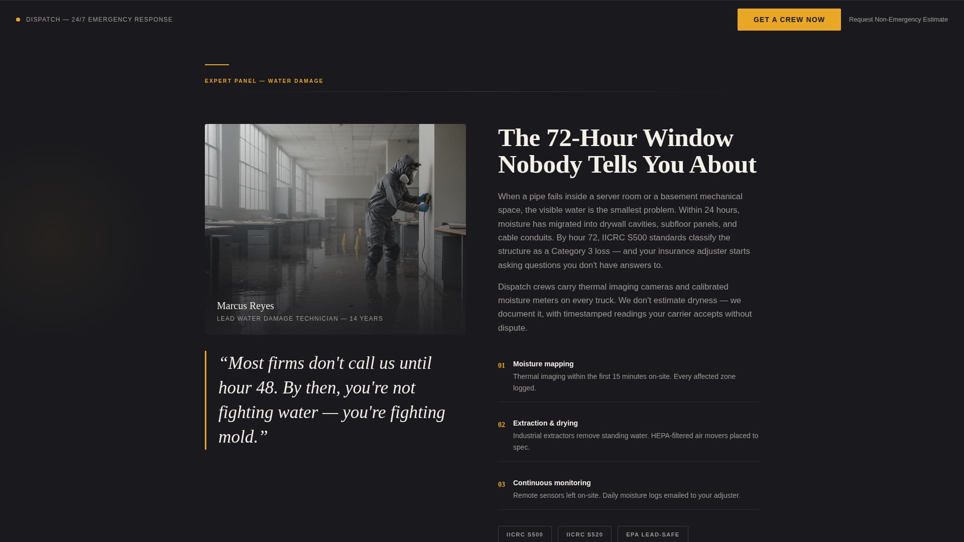 Dispatch - Urgent Cleaning Landing Page Template