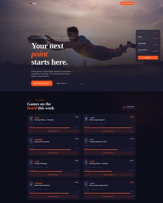 Huck - Dynamic Ultimate Frisbee Landing Page Template