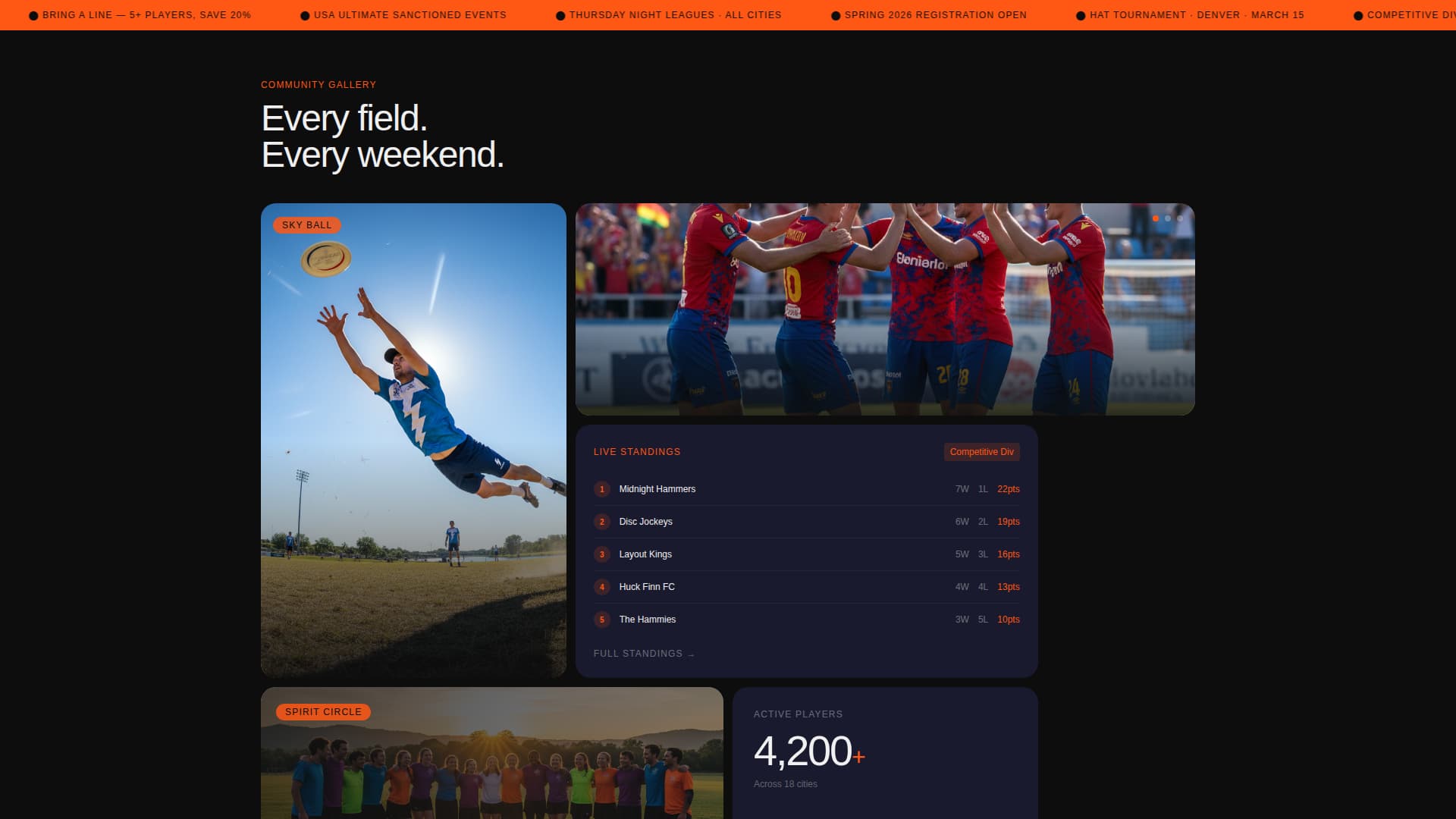 Huck - Electric Frisbee Landing Page Template