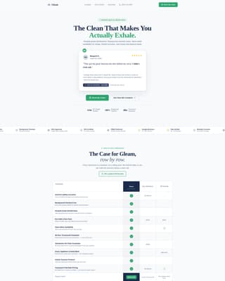 Gleam - Trusted Cleaning Landing Page Template
