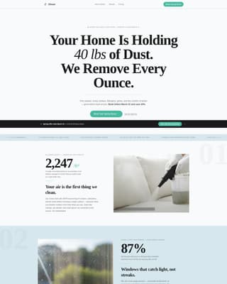 Gleam - Seasonal Cleaning Landing Page Template