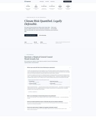 Exposure - Defensible Climaterisk Landing Page Template
