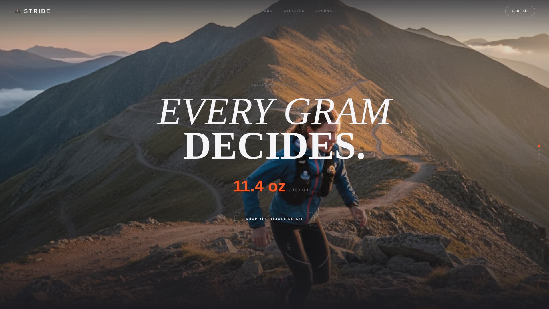 Stride - Highperformance Ultrarunning Landing Page Template
