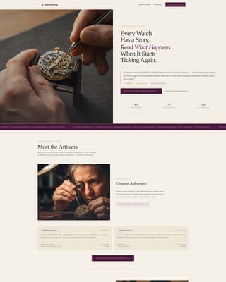 Mainspring - Trusted Watchmaker Landing Page Template