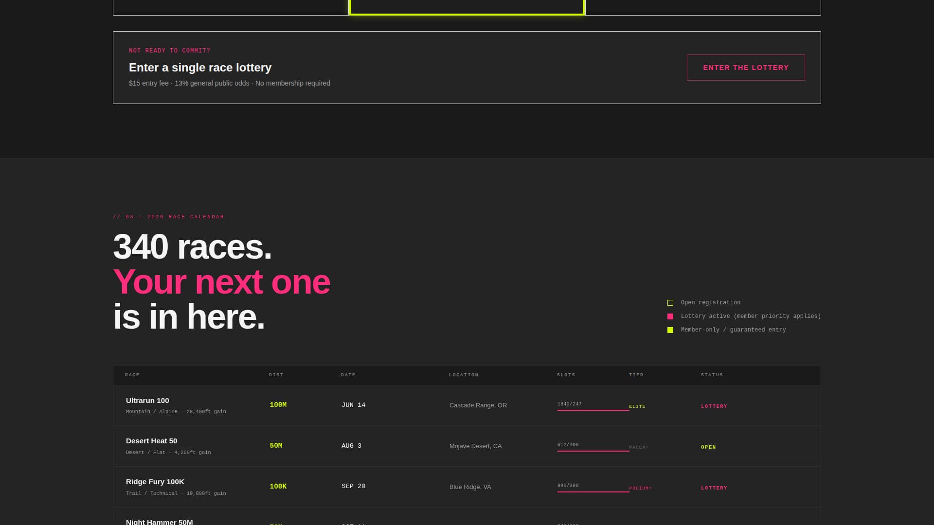 Ultrarun - Relentless Ultrarunning Landing Page Template