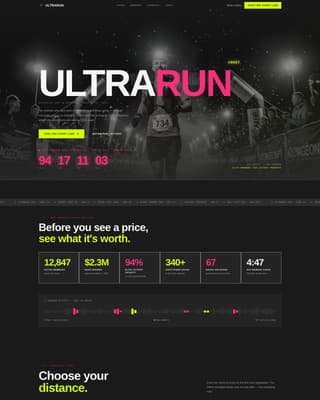 Ultrarun - Relentless Ultrarunning Landing Page Template