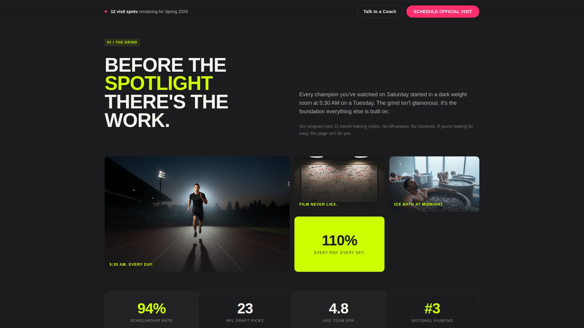 Gridiron - Electrifying Athletics Landing Page Template