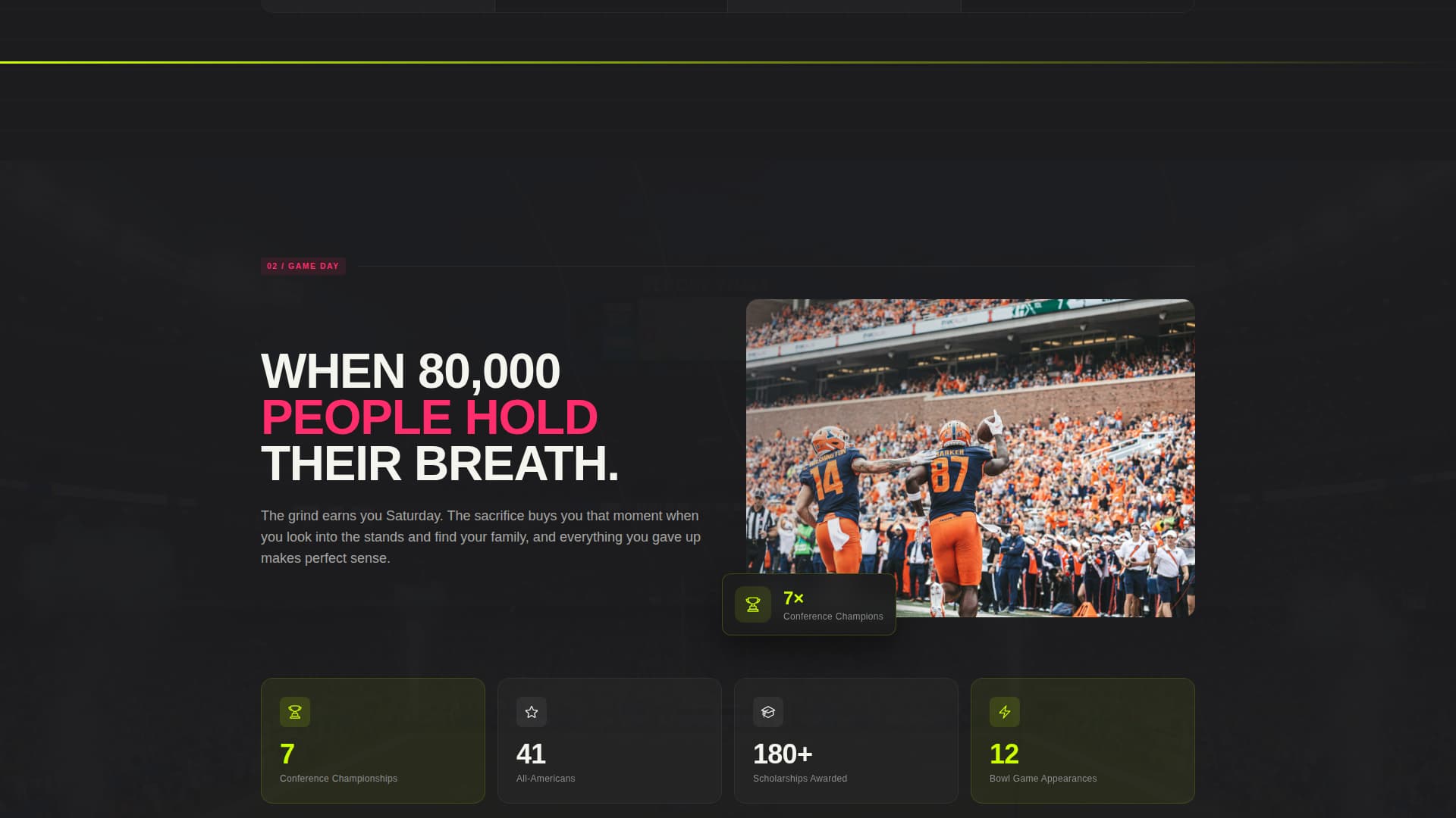 Gridiron - Electrifying Athletics Landing Page Template