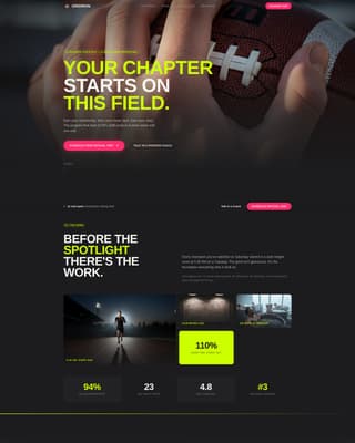 Gridiron - Electrifying Athletics Landing Page Template