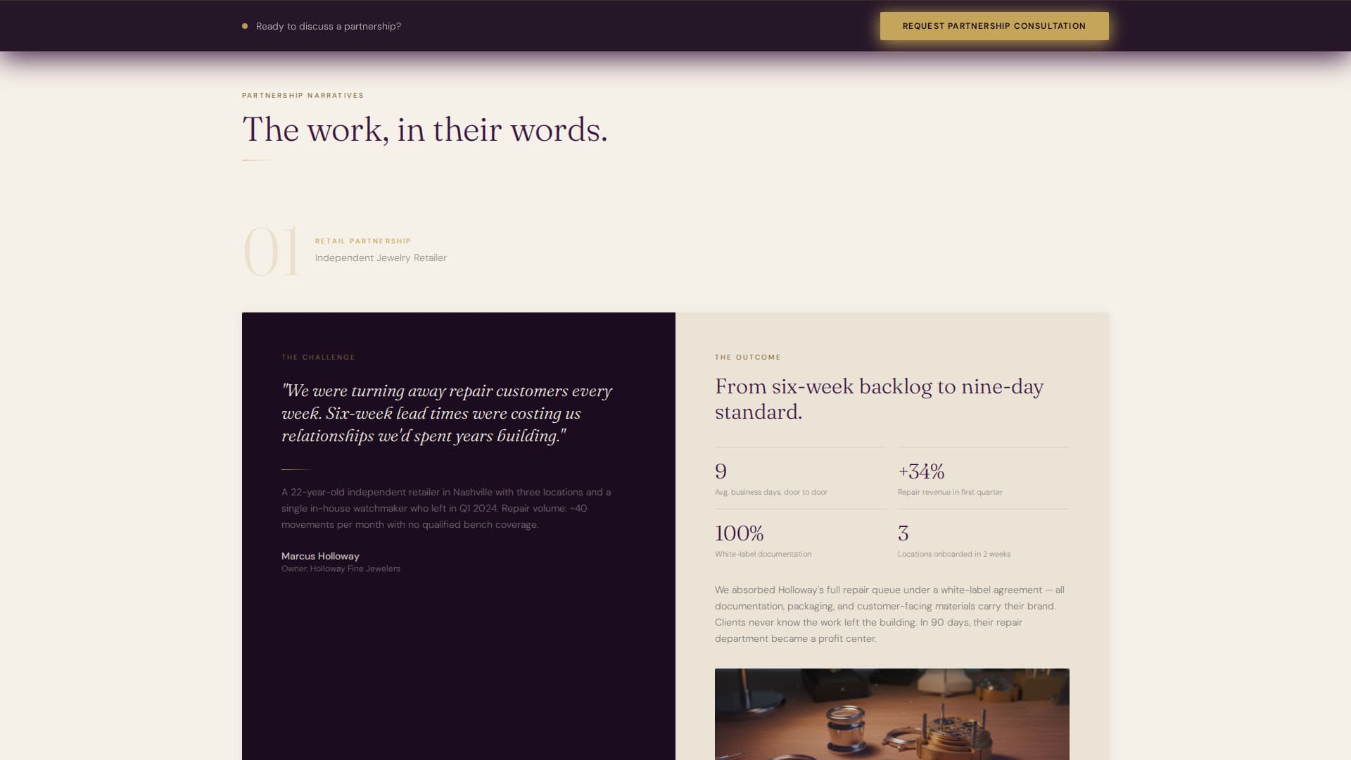 Calibrate - Precision Horology Landing Page Template