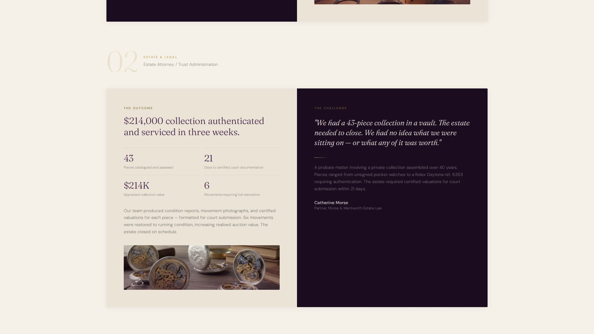 Calibrate - Precision Horology Landing Page Template
