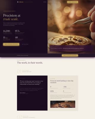 Calibrate - Precision Horology Landing Page Template