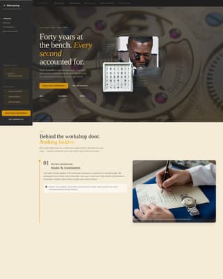 Mainspring - Precision Watchmaker Landing Page Template
