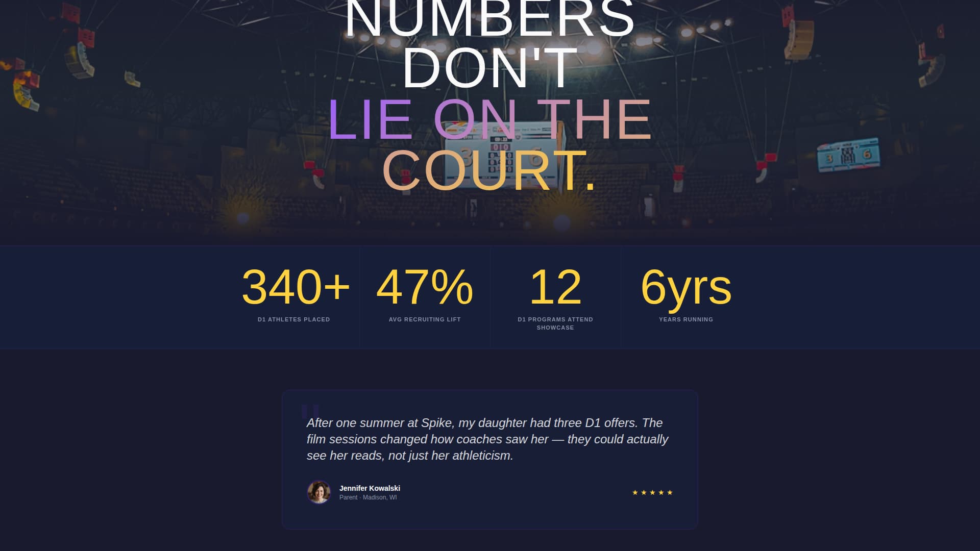Spike - Elite Volleyball Landing Page Template