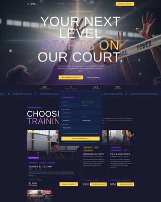 Spike - Elite Volleyball Landing Page Template