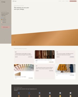 Drape - Elegant Coloranalyst Landing Page Template
