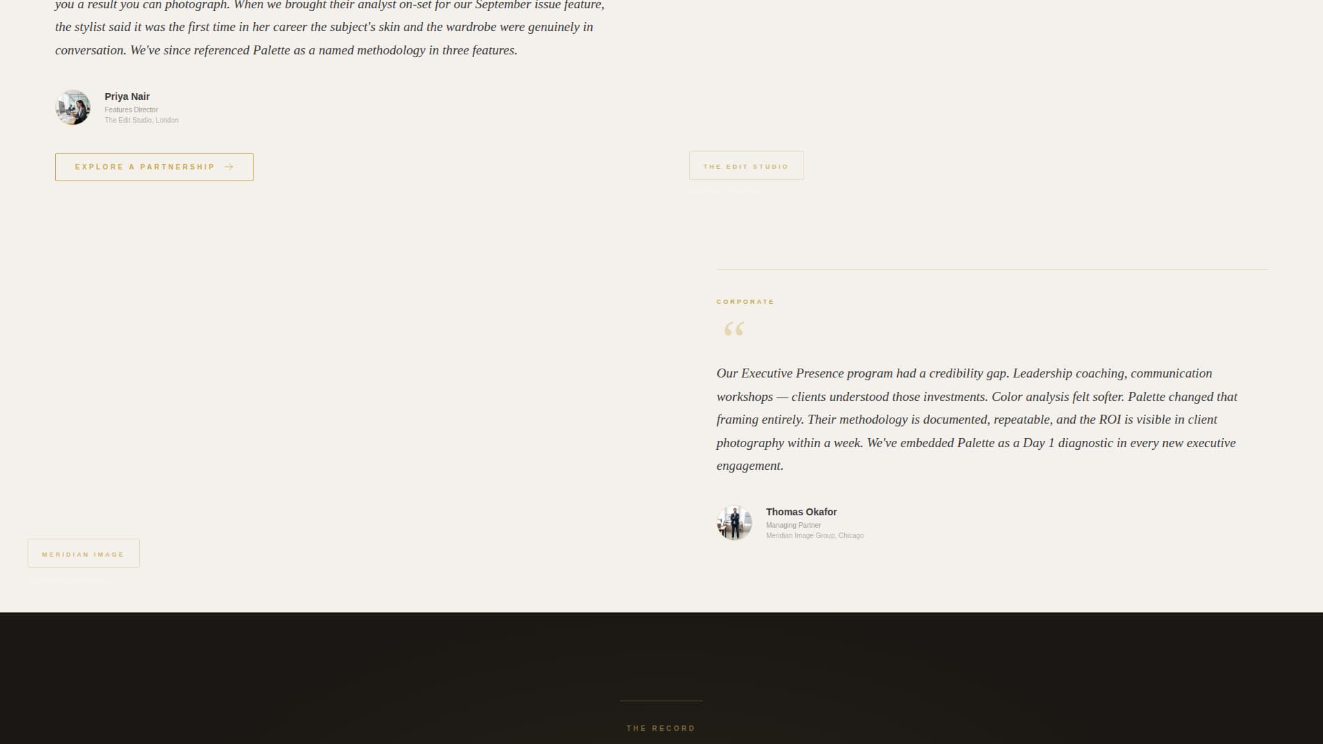 Palette - Authoritative Consultancy Landing Page Template