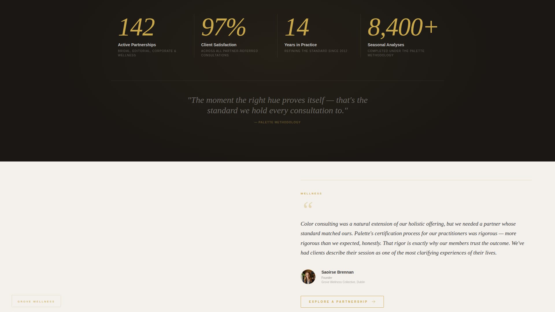 Palette - Authoritative Consultancy Landing Page Template