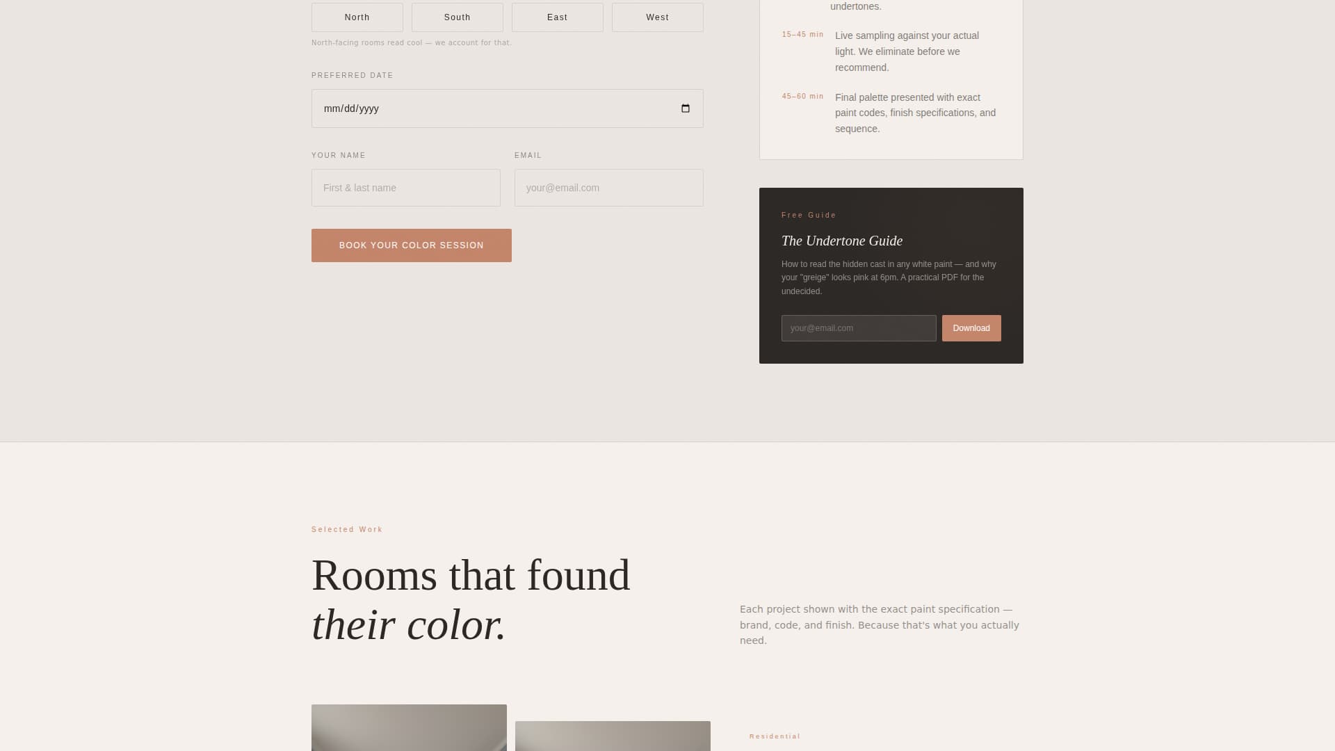 Palette - Refined Colorconsulting Landing Page Template