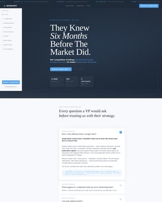 Intercept - Authoritative Intelligence Landing Page Template