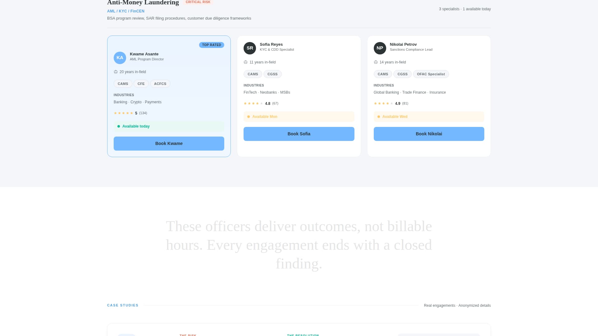 Comply — Authoritative Regulatory Landing Page Template