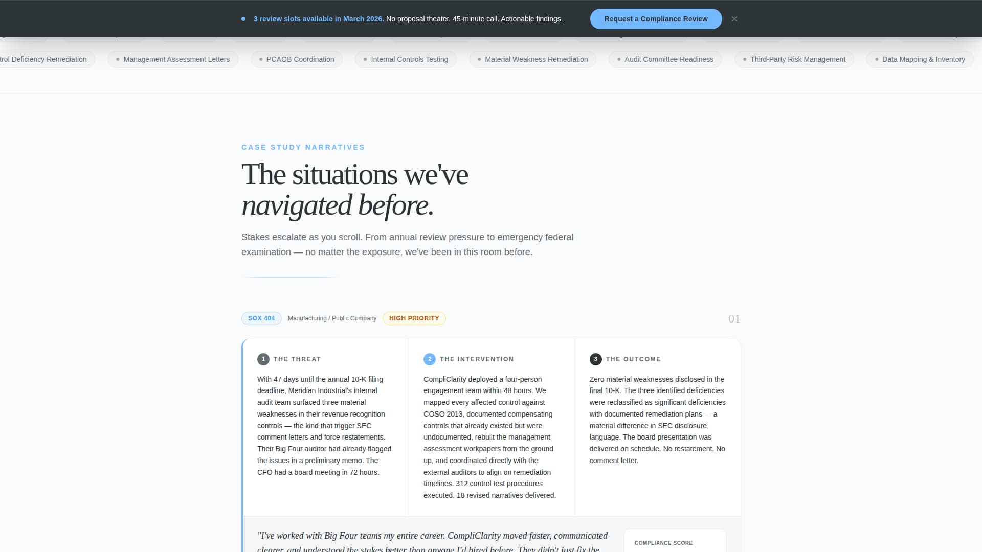 Comply — Verified Governance Landing Page Template