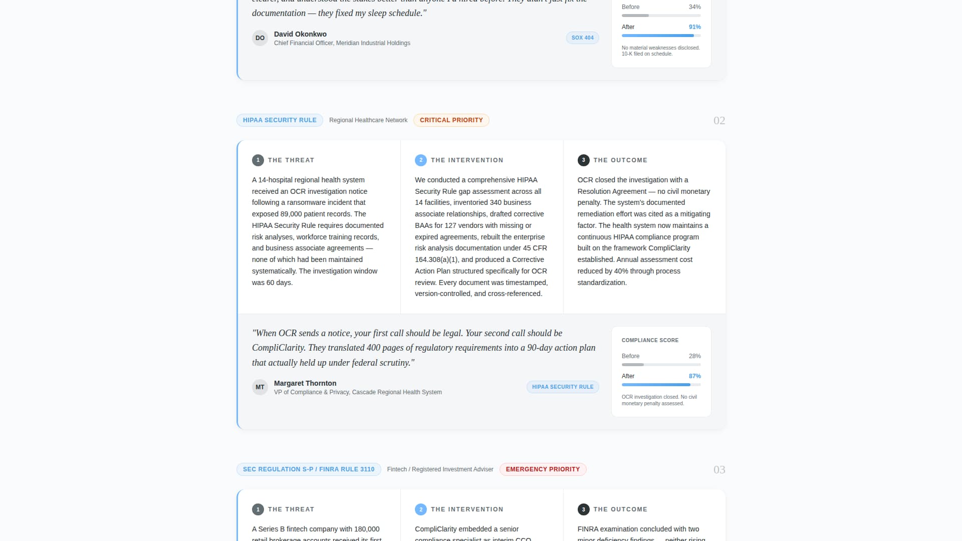 Comply — Verified Governance Landing Page Template