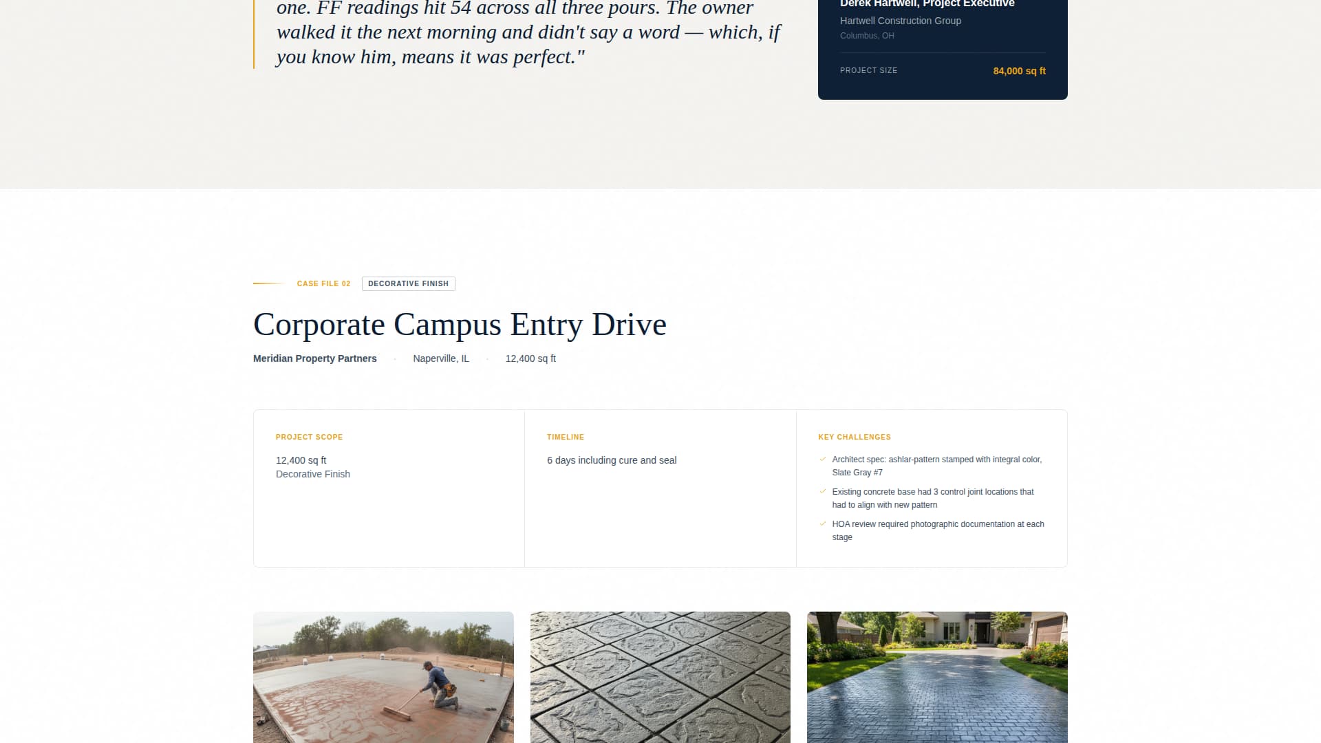 Trowel - Authoritative Concrete Landing Page Template