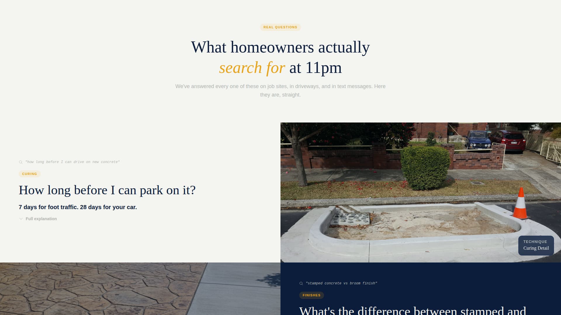 Trowel - Precision Concrete Landing Page Template