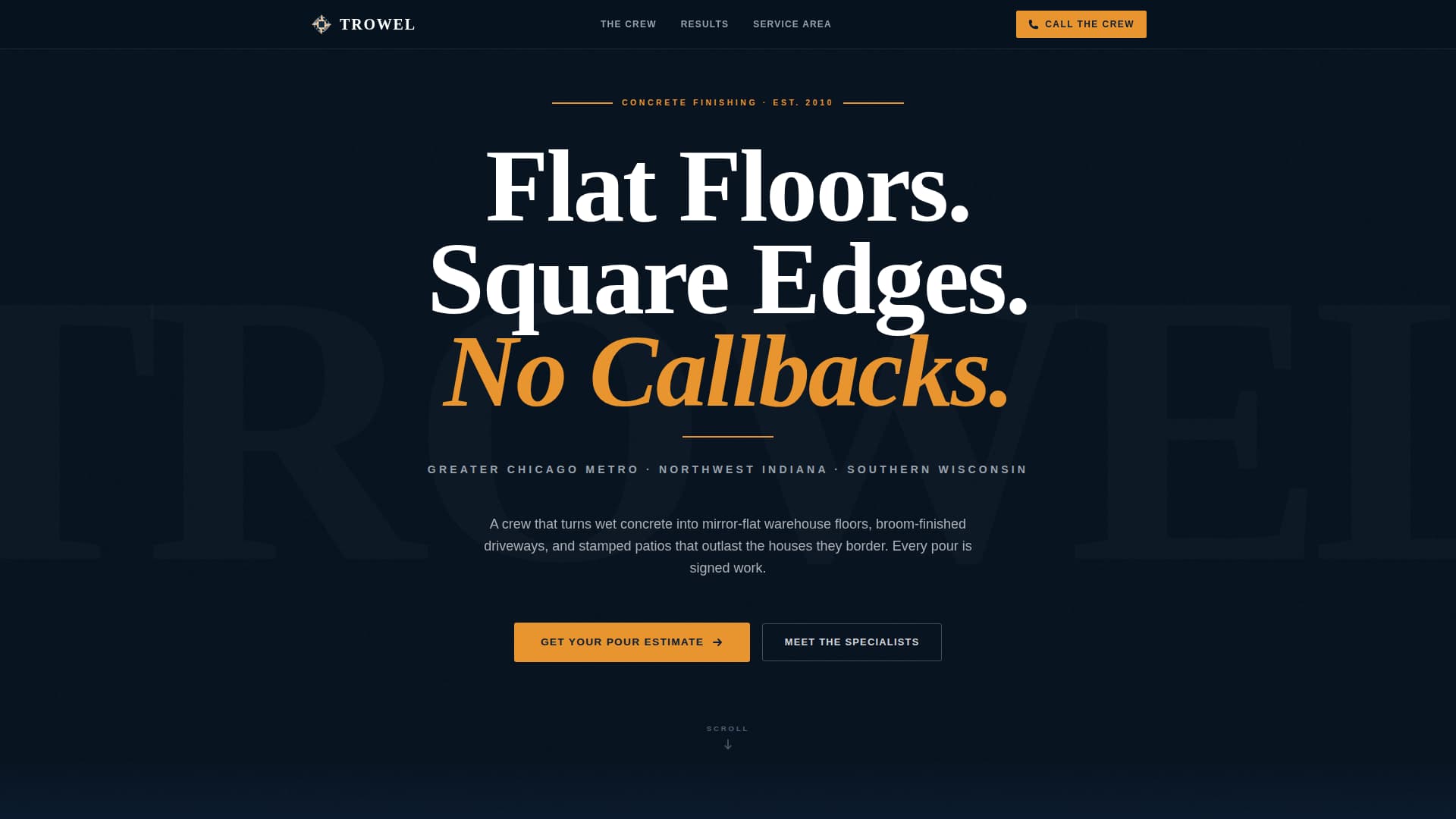 Foundation — Precision Concrete Contractor Landing Page Template