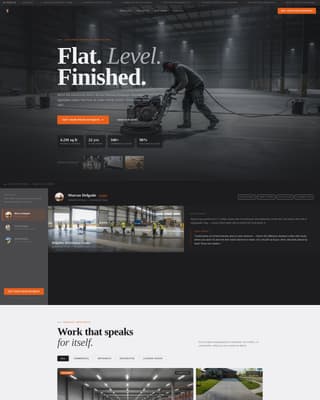 Trowel - Precision Concretefinisher Landing Page Template