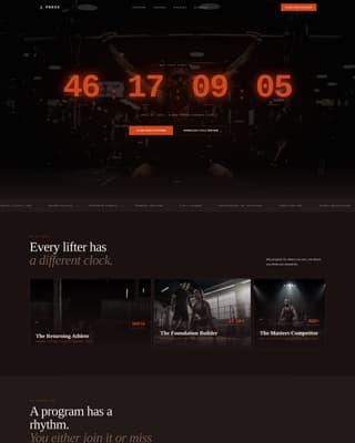 Press - Powerful Weightlifting Landing Page Template