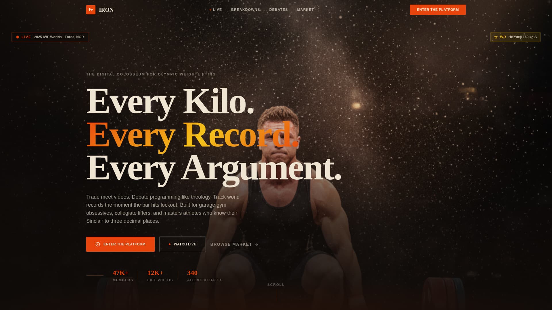 Iron - Elite Weightlifting Landing Page Template