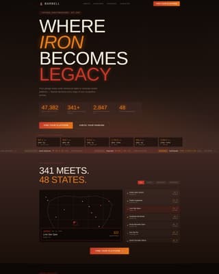 Barbell - Powerful Weightlifting Landing Page Template