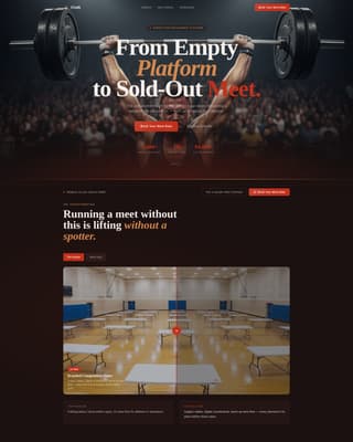 Chalk - Powerful Weightlifting Landing Page Template