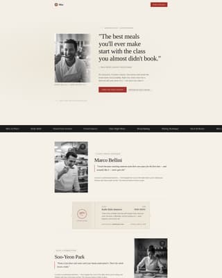 Mise - Irresistible Cookingschool Landing Page Template