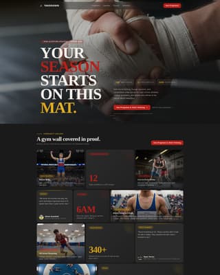 Takedown - Fierce Wrestling Landing Page Template