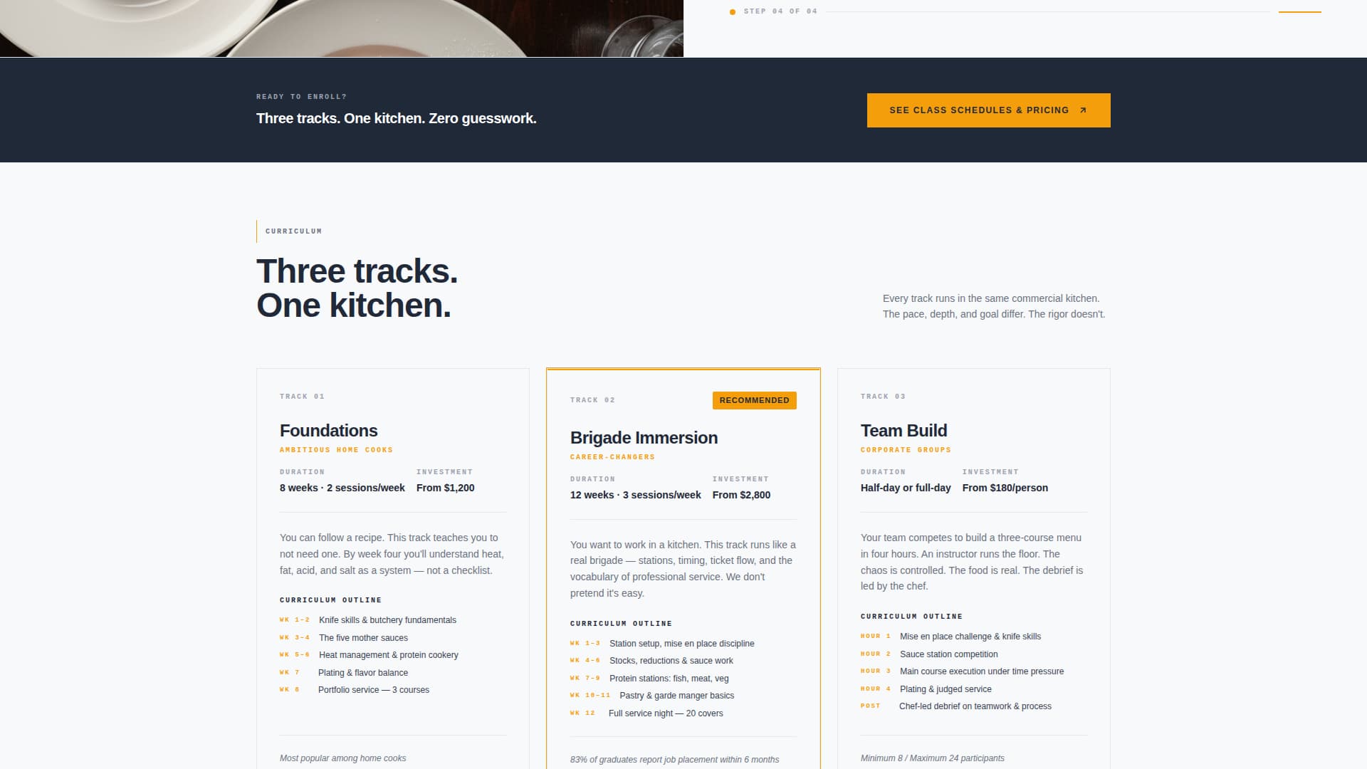 Sear - Precision Culinary Landing Page Template