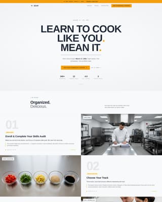 Sear - Precision Culinary Landing Page Template