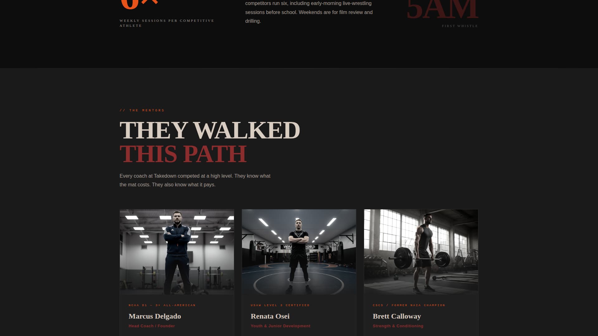 Mat — Fierce Wrestling Academy Landing Page Template