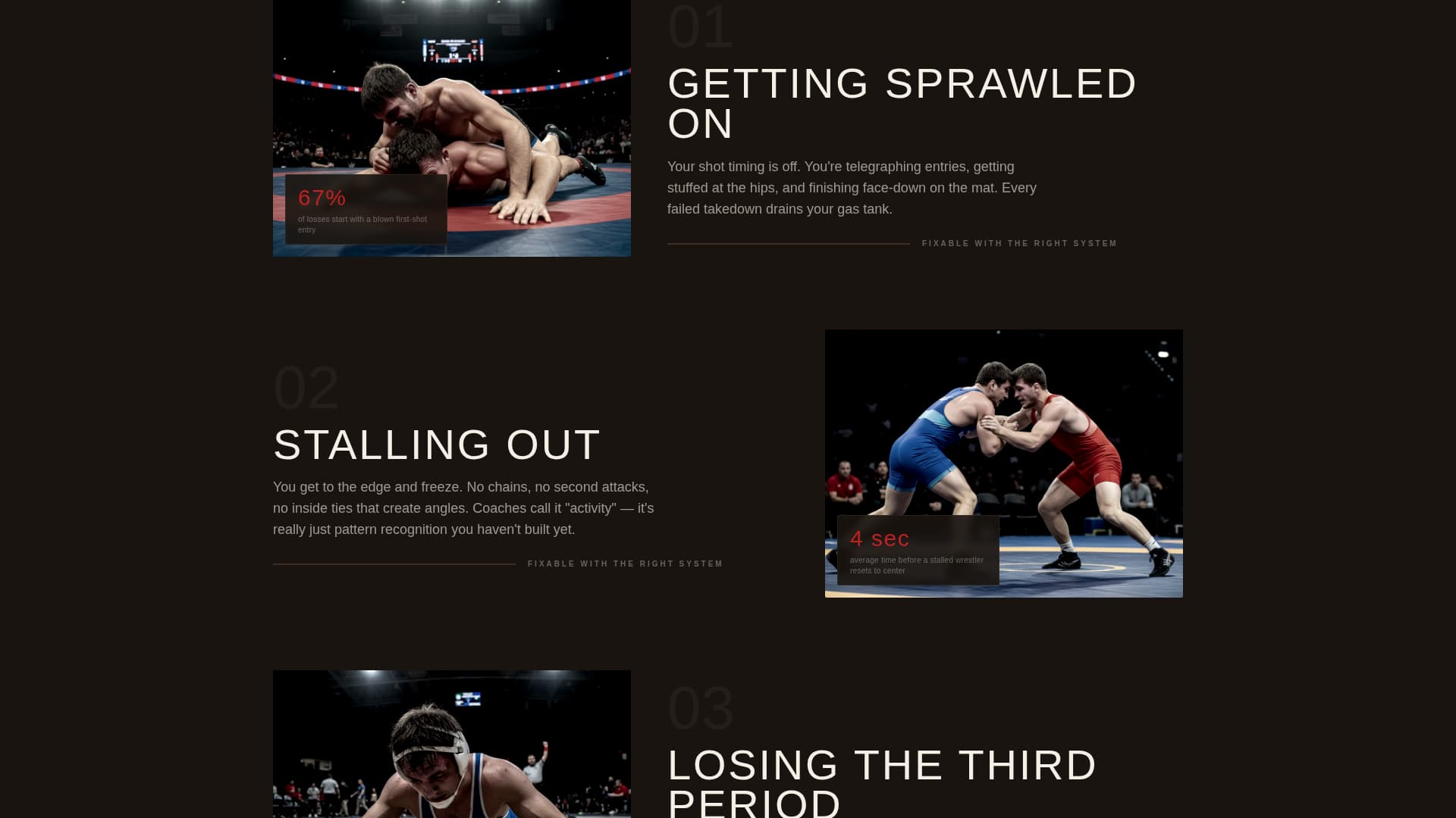 Takedown - Dominant Wrestling Landing Page Template