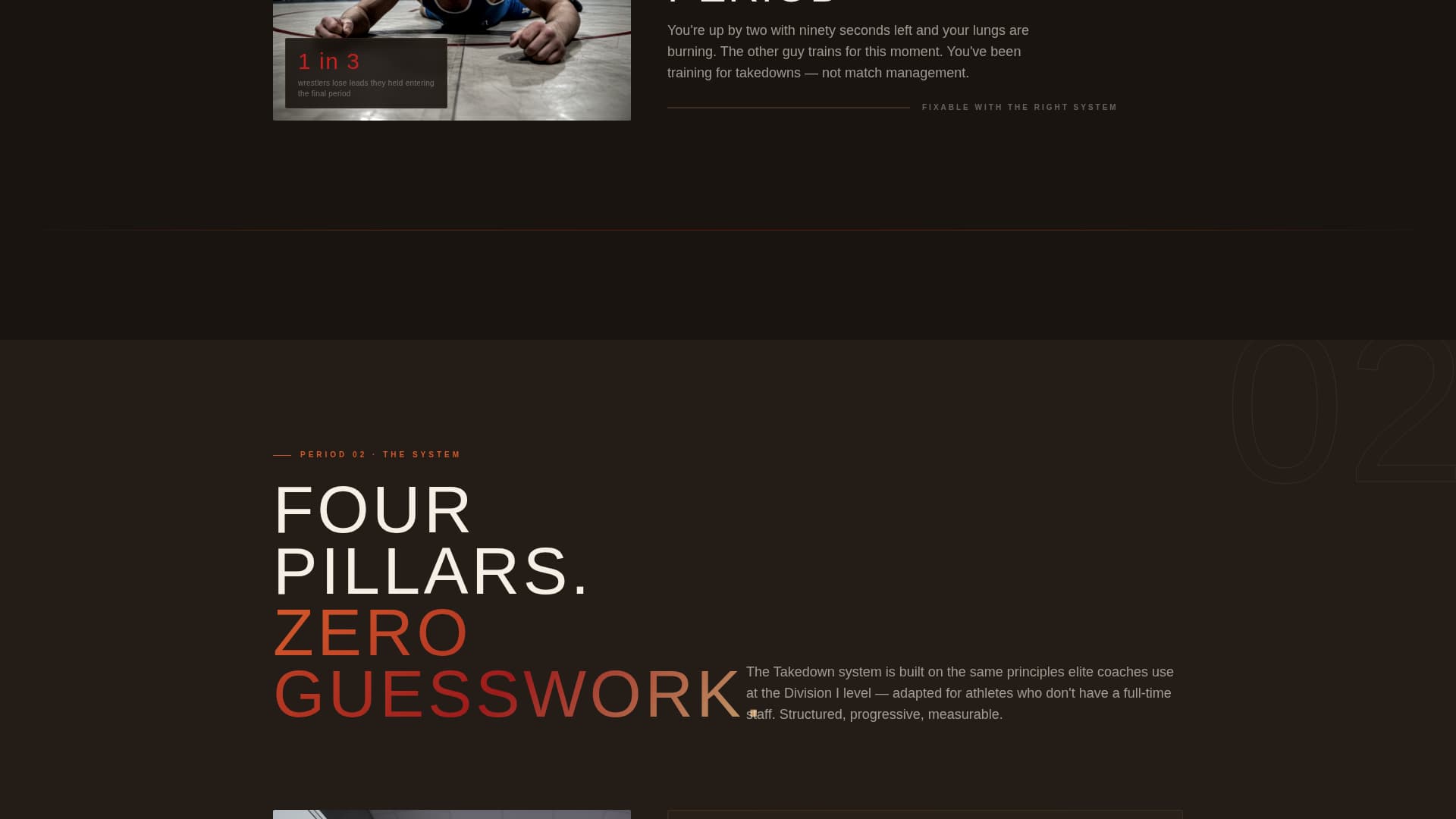 Takedown - Dominant Wrestling Landing Page Template