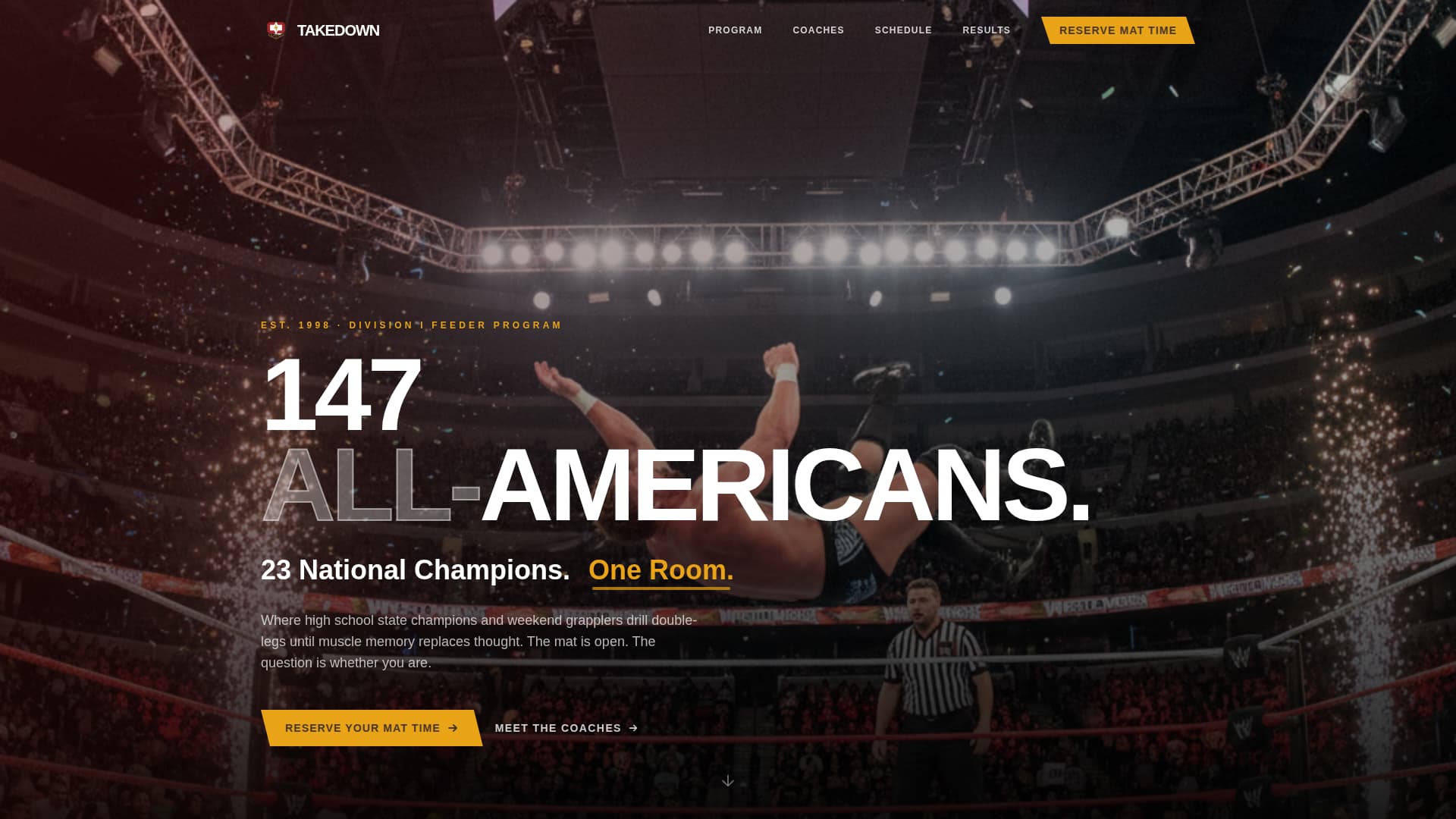 Hold — Powerful Combat Athletics Landing Page Template